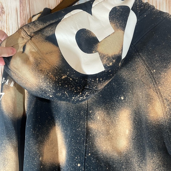 Air Jordan Jacket Hoodie Tie Dyed Bleached Number On Hoodie - Picture 8 of 13